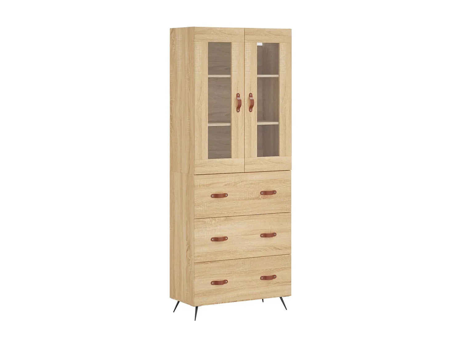 Buffet haut Chêne sonoma 69,5x34x180 cm Bois d'ingénierie