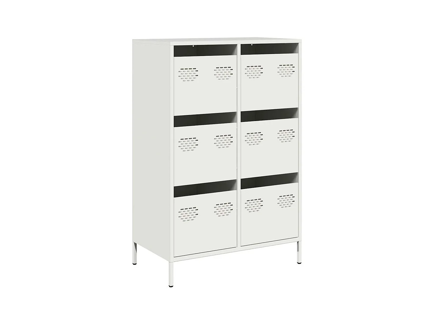 Buffet haut blanc 68x39x101,5 cm acier
