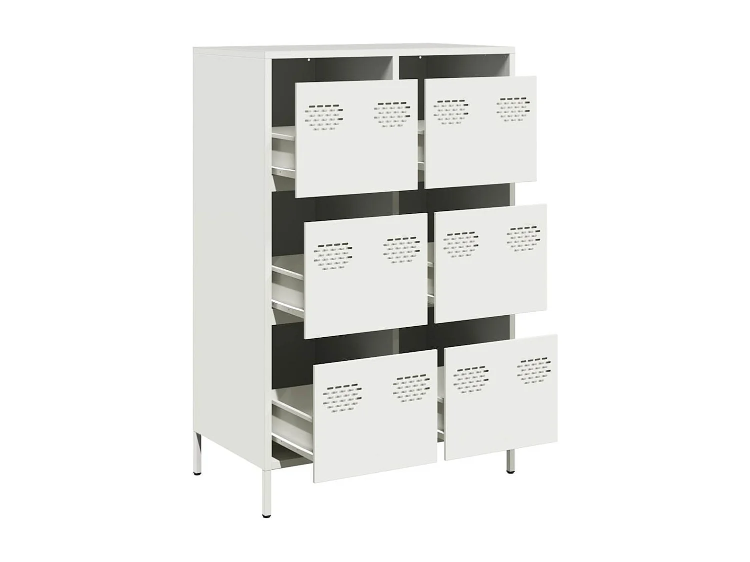 Buffet haut blanc 68x39x101,5 cm acier