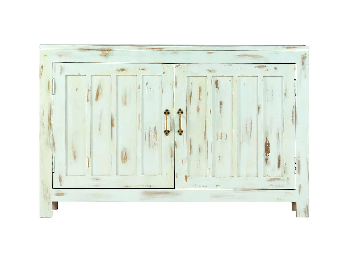 Buffet Bleu clair 110x35x70 cm Bois de manguier massif