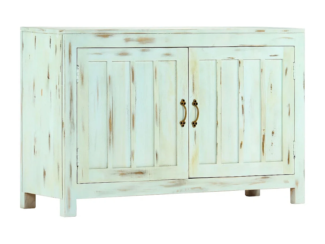 Buffet Bleu clair 110x35x70 cm Bois de manguier massif