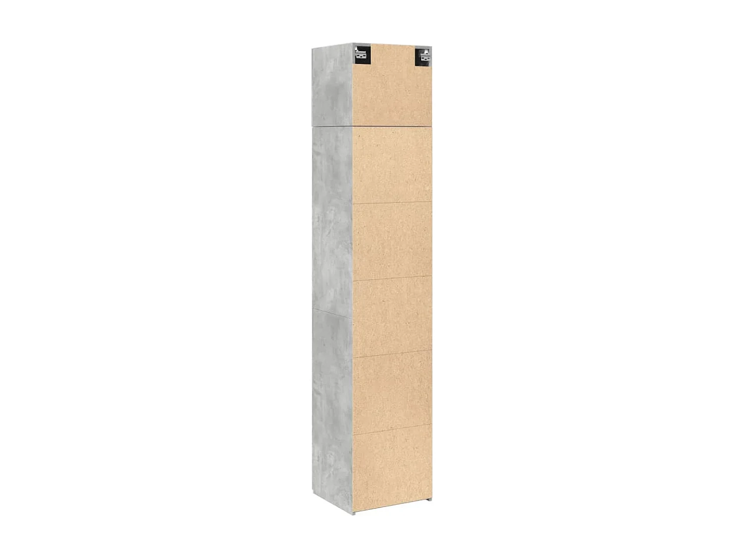 Armoire de rangement mince gris béton 45x42,5x225 cm