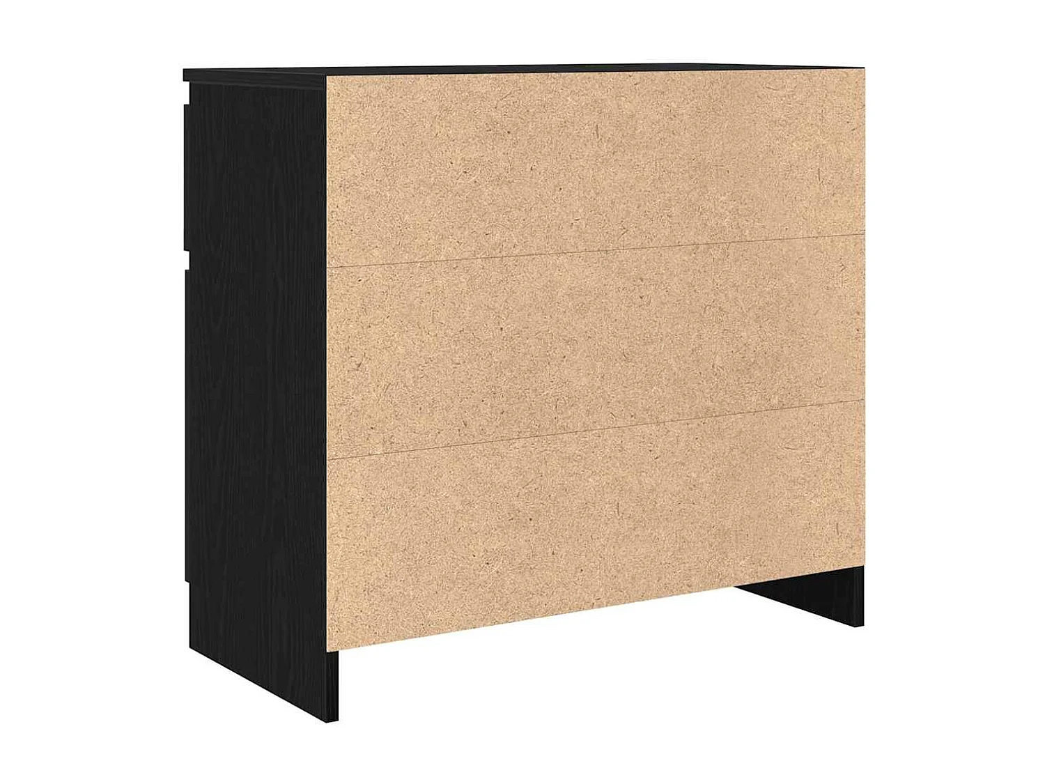 Buffet avec tiroir chêne noir 71x35x65 cm bois d'ingénierie