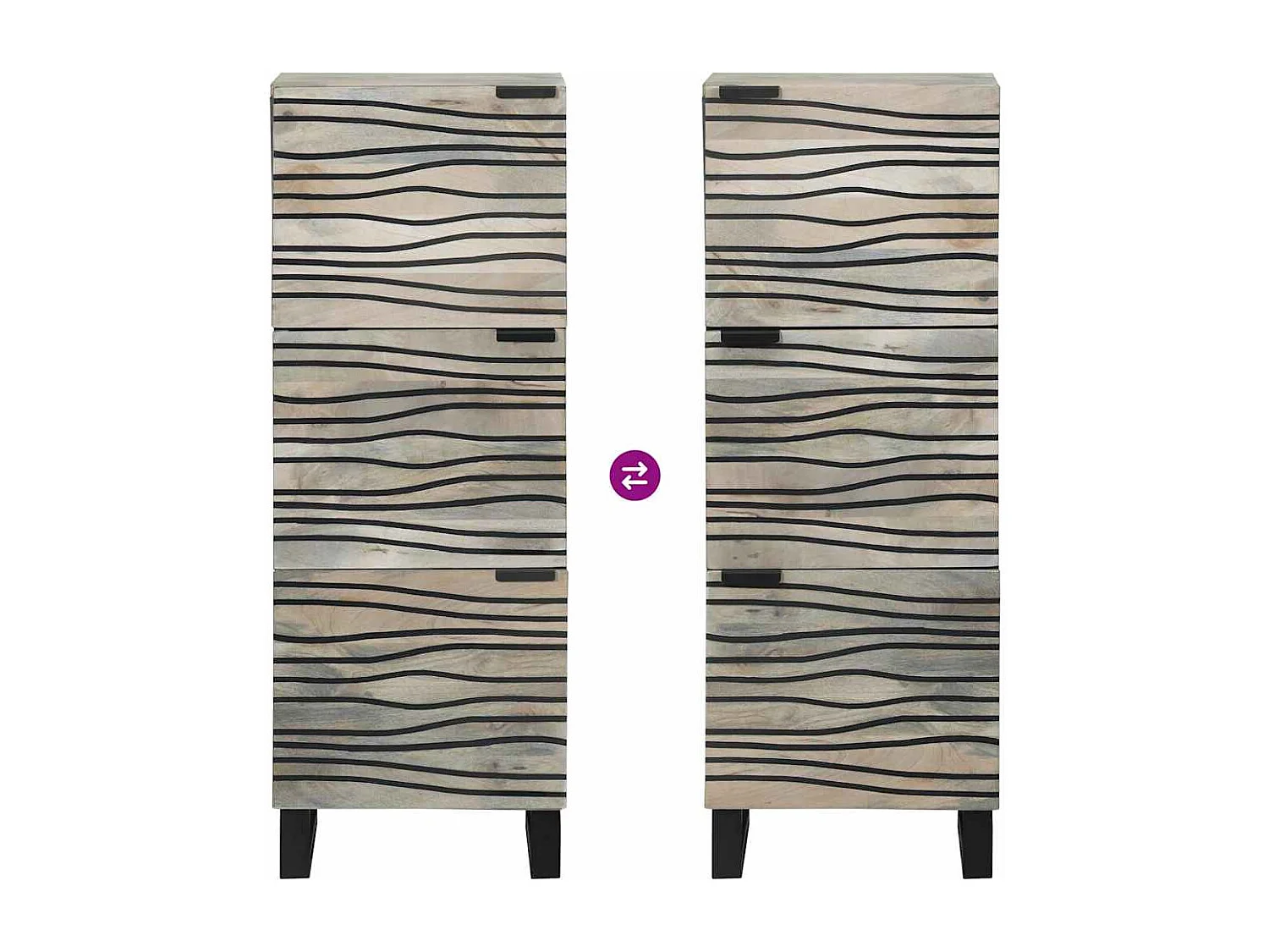 Meubles et étagères de rangement pour médias Blanc et Noir