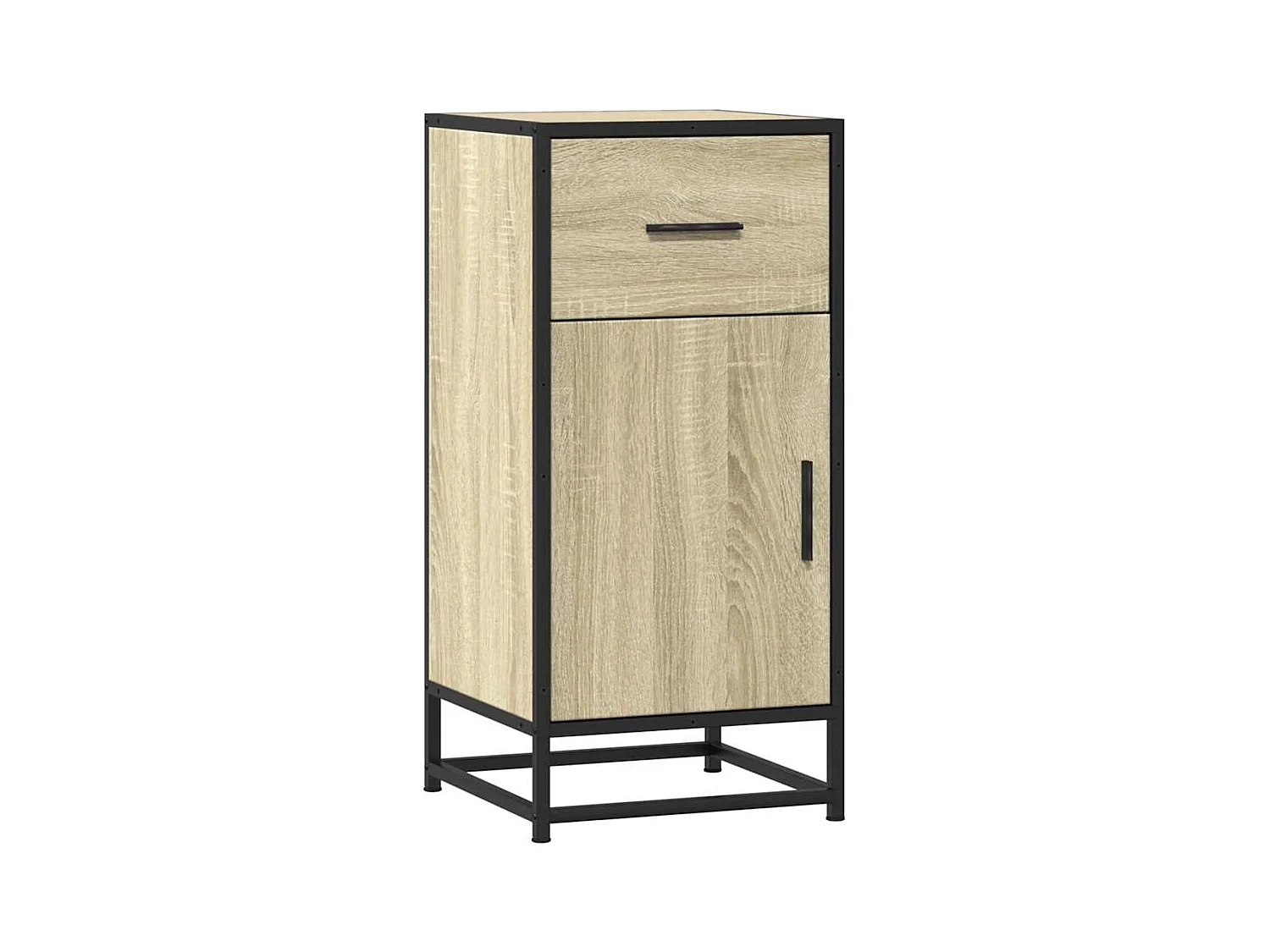 Credenza in rovere Sonoma 35,5x35x76 cm in legno ingegnerizzato e metallo