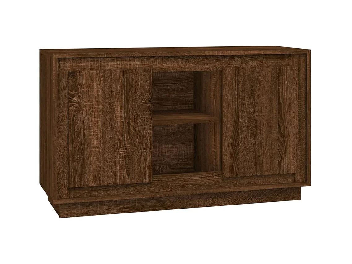 Buffet chêne marron 102x35x60 cm bois d'ingénierie