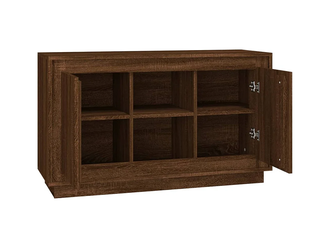 Buffet chêne marron 102x35x60 cm bois d'ingénierie