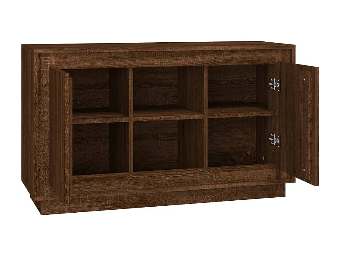 Buffet chêne marron 102x35x60 cm bois d'ingénierie