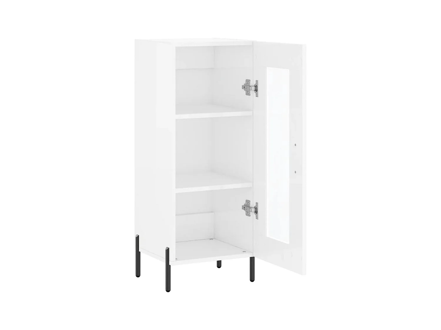 Dressoir Glanzend wit 34,5x34x90 cm Technisch hout