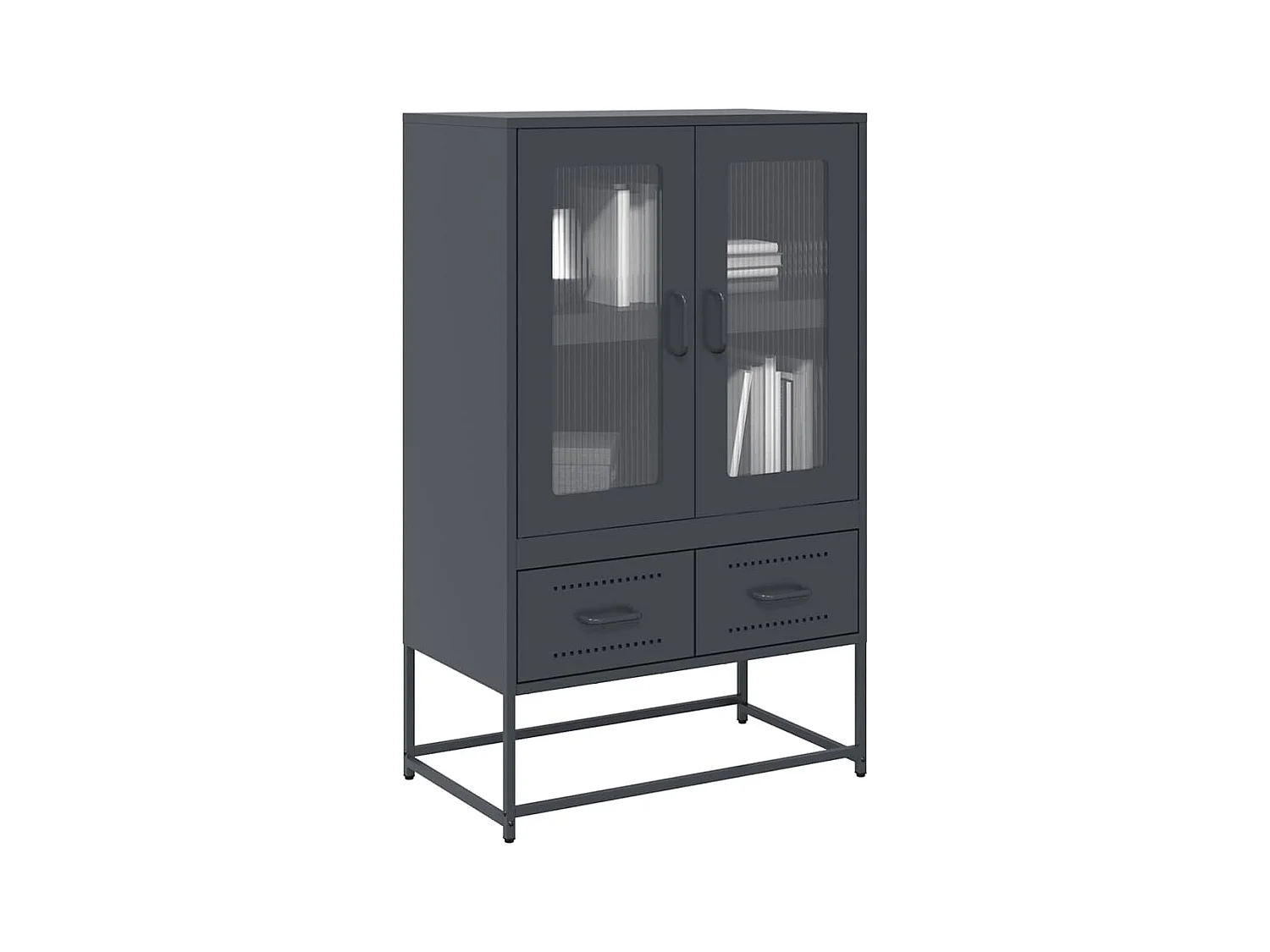 Buffet haut anthracite 68x39x111,5 cm acier