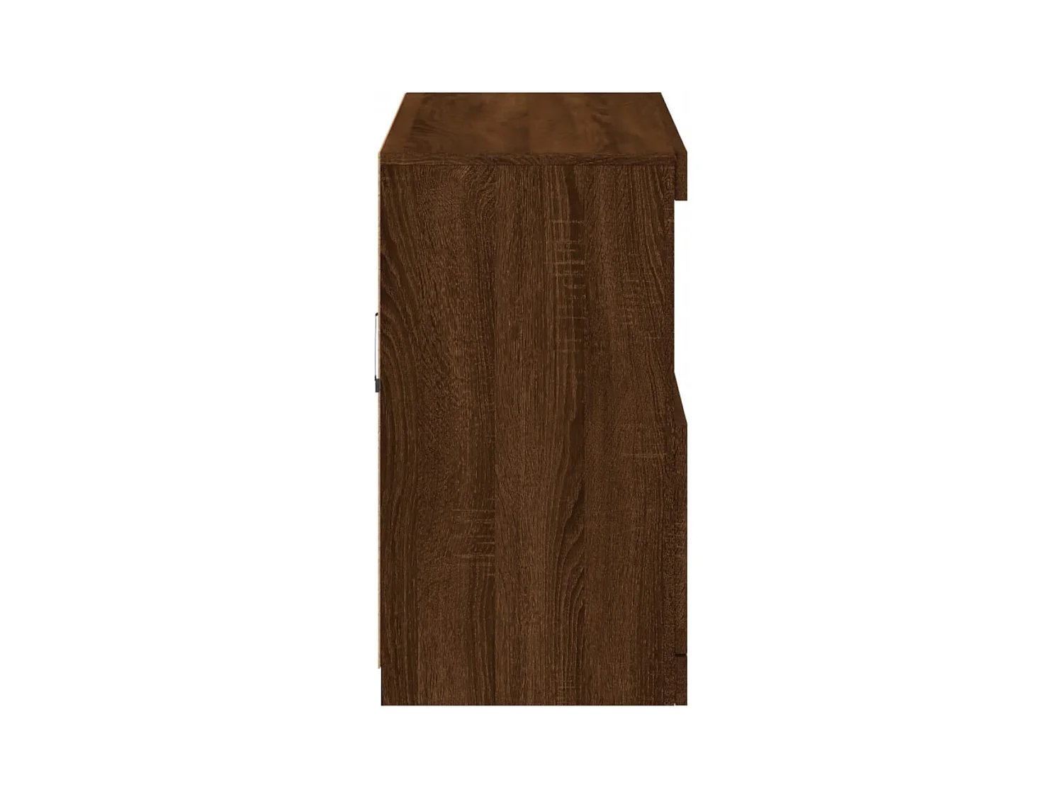 Buffet avec lumières LED chêne marron 81x37x67 cm