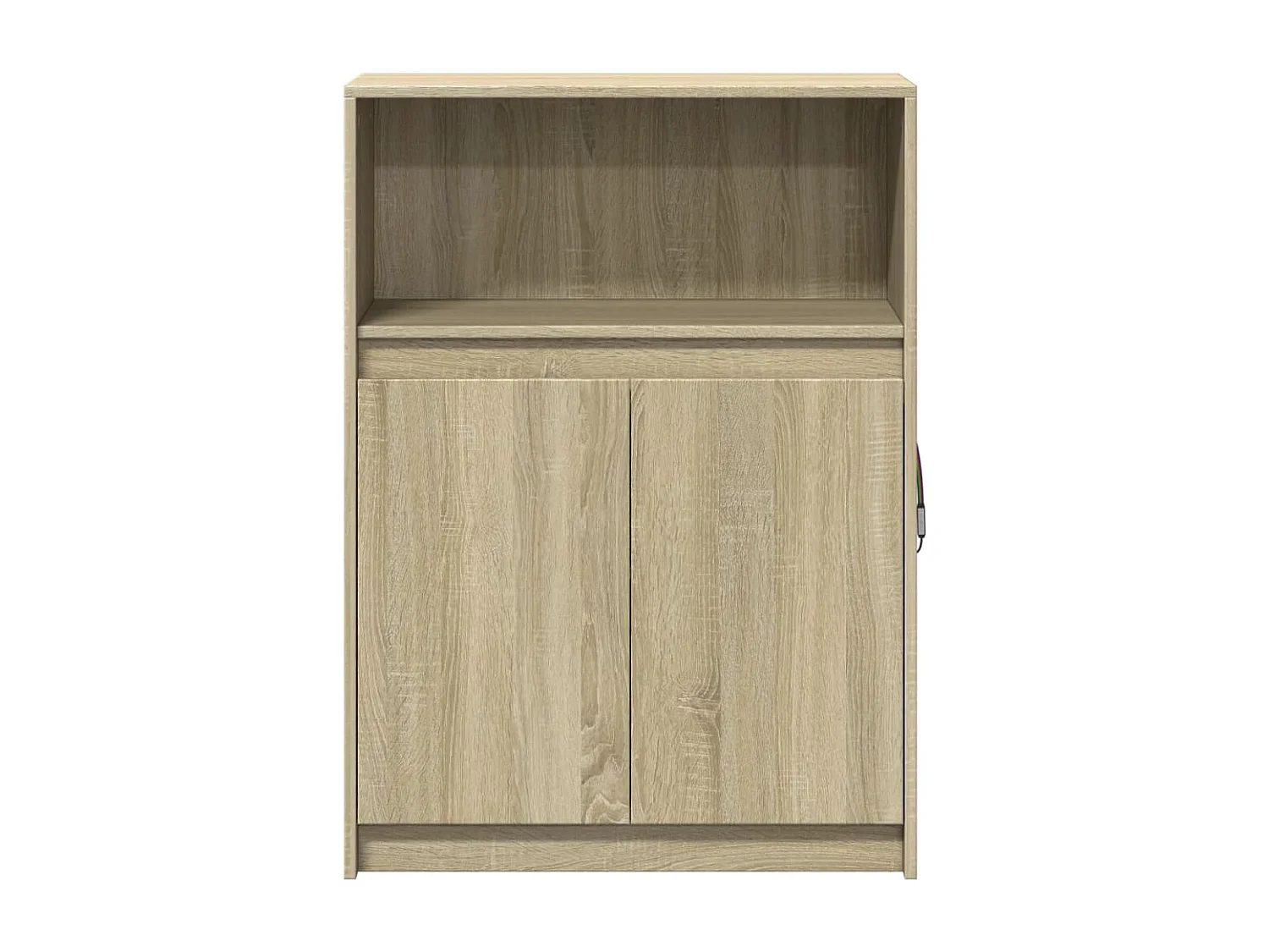 Buffet avec LED chêne sonoma 72x34x100 cm bois d'ingénierie