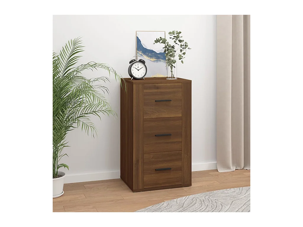 Buffet Chêne marron 40x33x70 cm Bois d'ingénierie