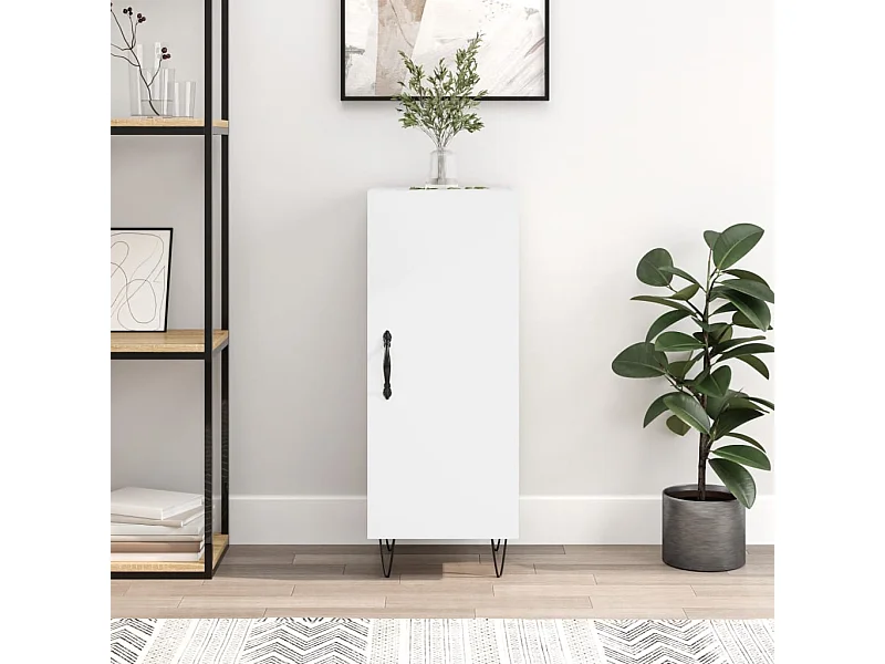 Buffet blanc 34,5x34x90 cm bois d'ingénierie