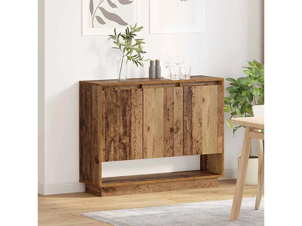 Credenza in legno antico 97 x 29 x 75 cm Legno ingegnerizzato