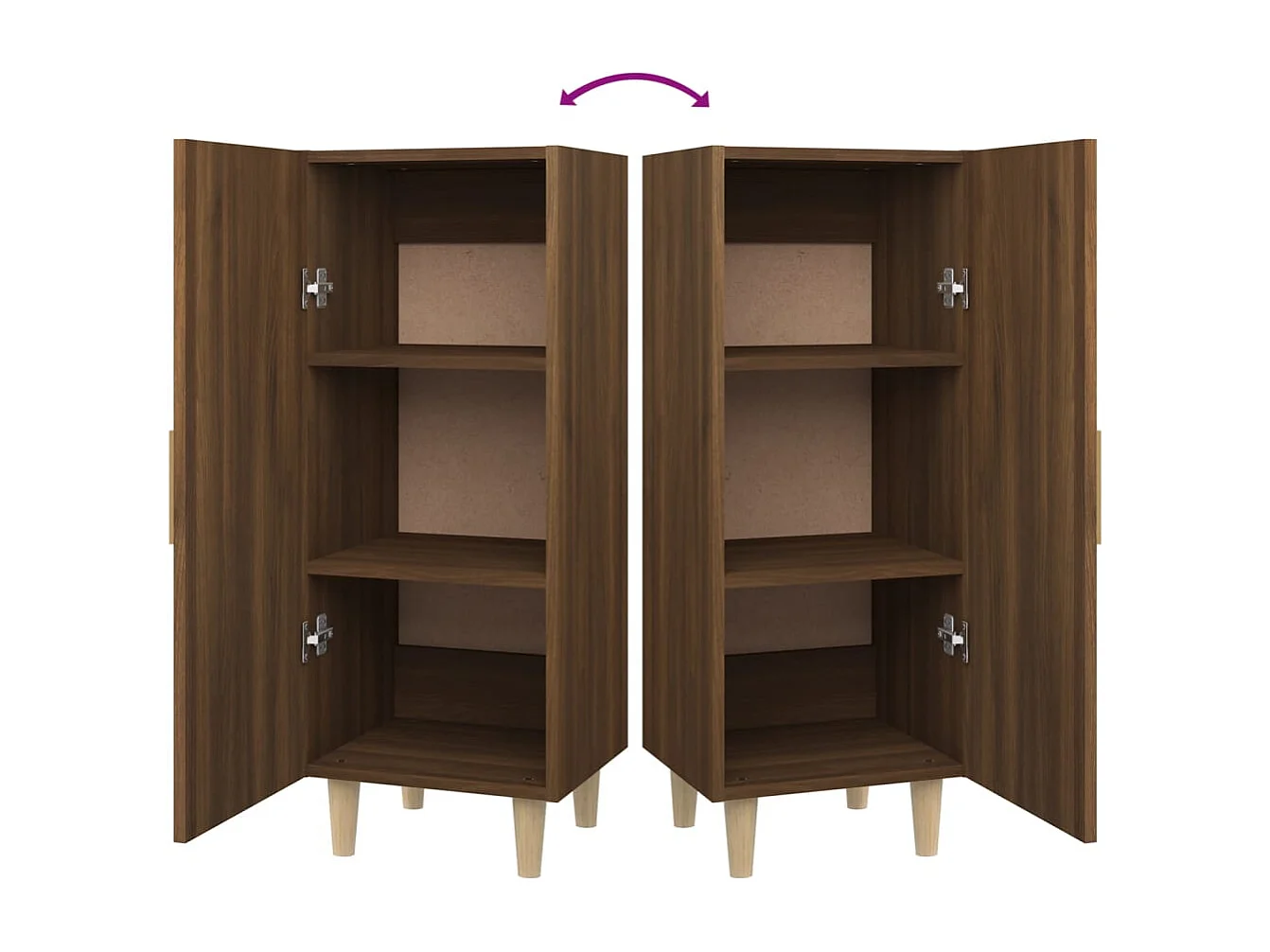 Buffet Chêne marron 34,5x34x90 cm Bois d'ingénierie