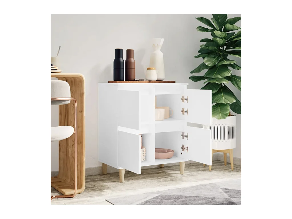 Buffet Blanc 60x35x70 cm Bois d'ingénierie