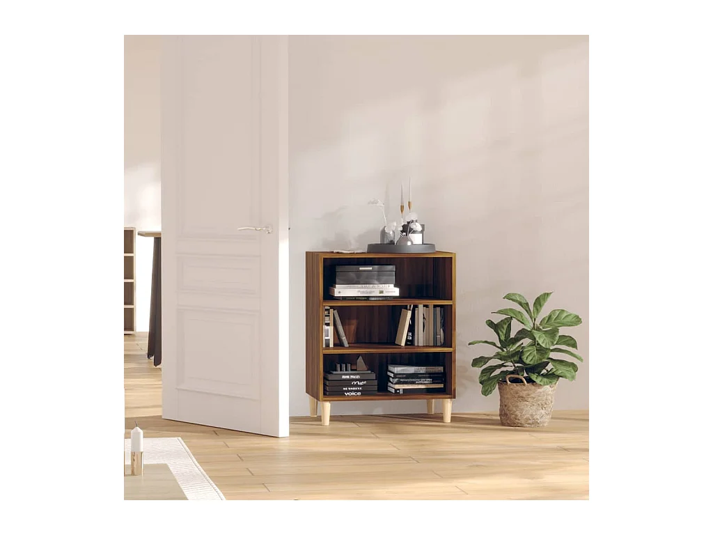 Buffet chêne marron 57x35x70 cm bois d'ingénierie