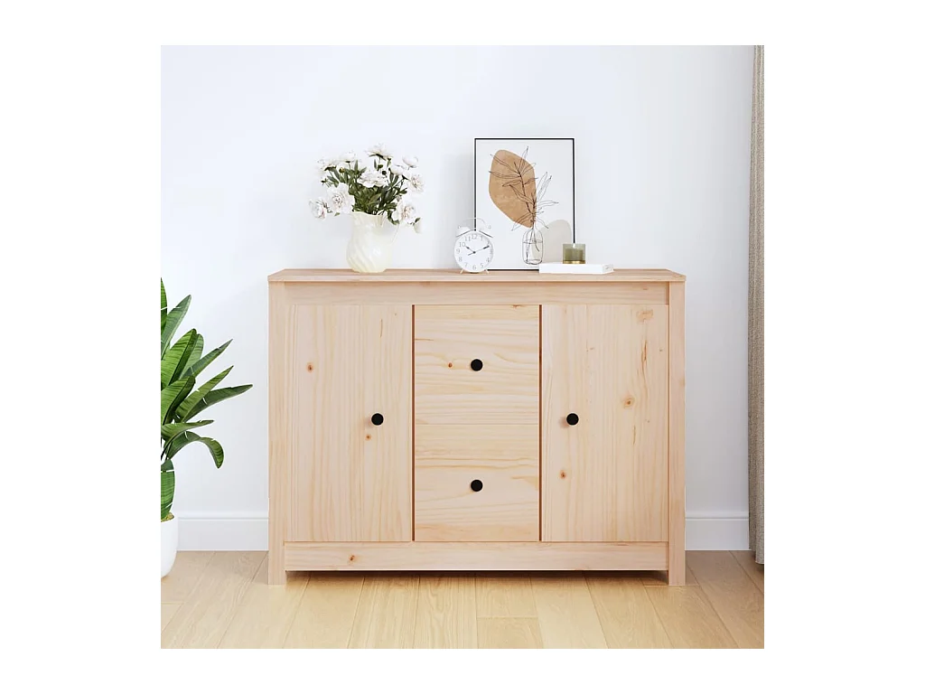 Buffet 100x35x74 cm Bois massif de pin