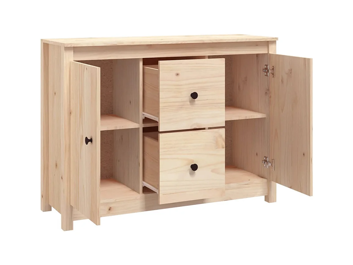 Buffet 100x35x74 cm Bois massif de pin