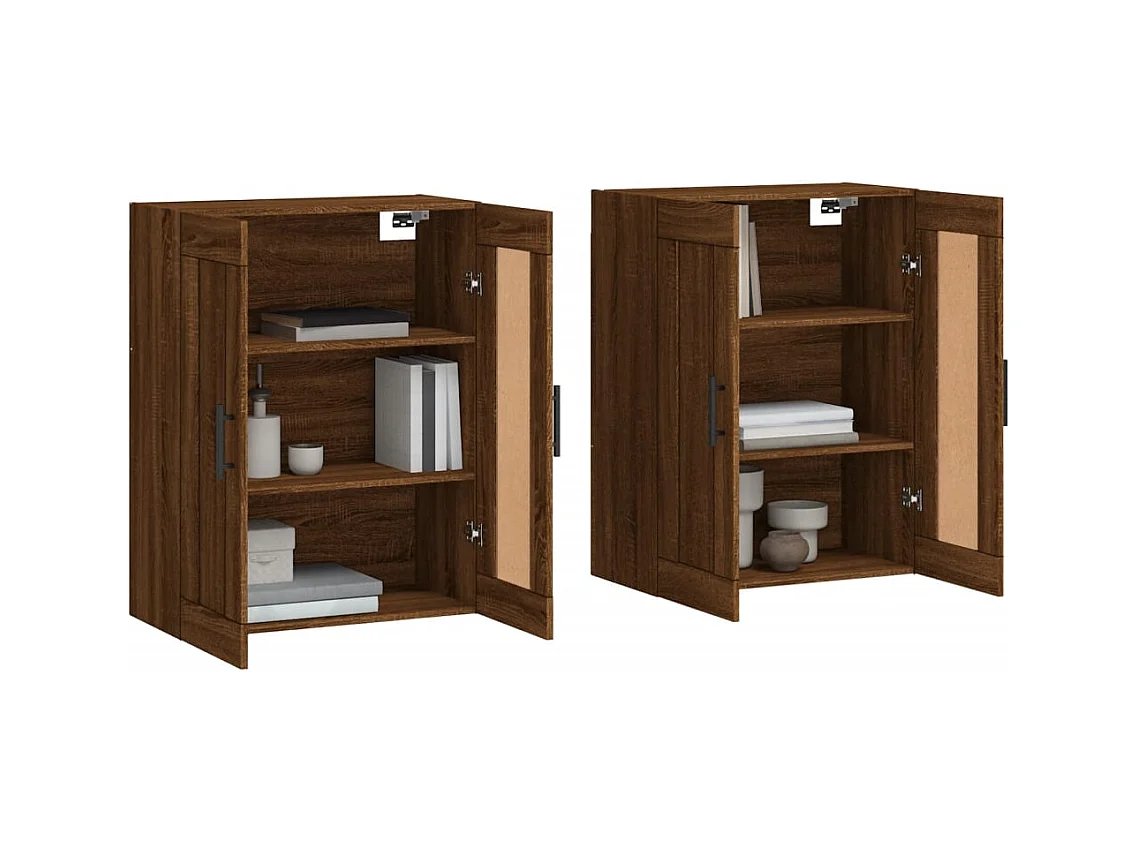 Stück Hängeschränke Eiche braun Holzwerkstoff