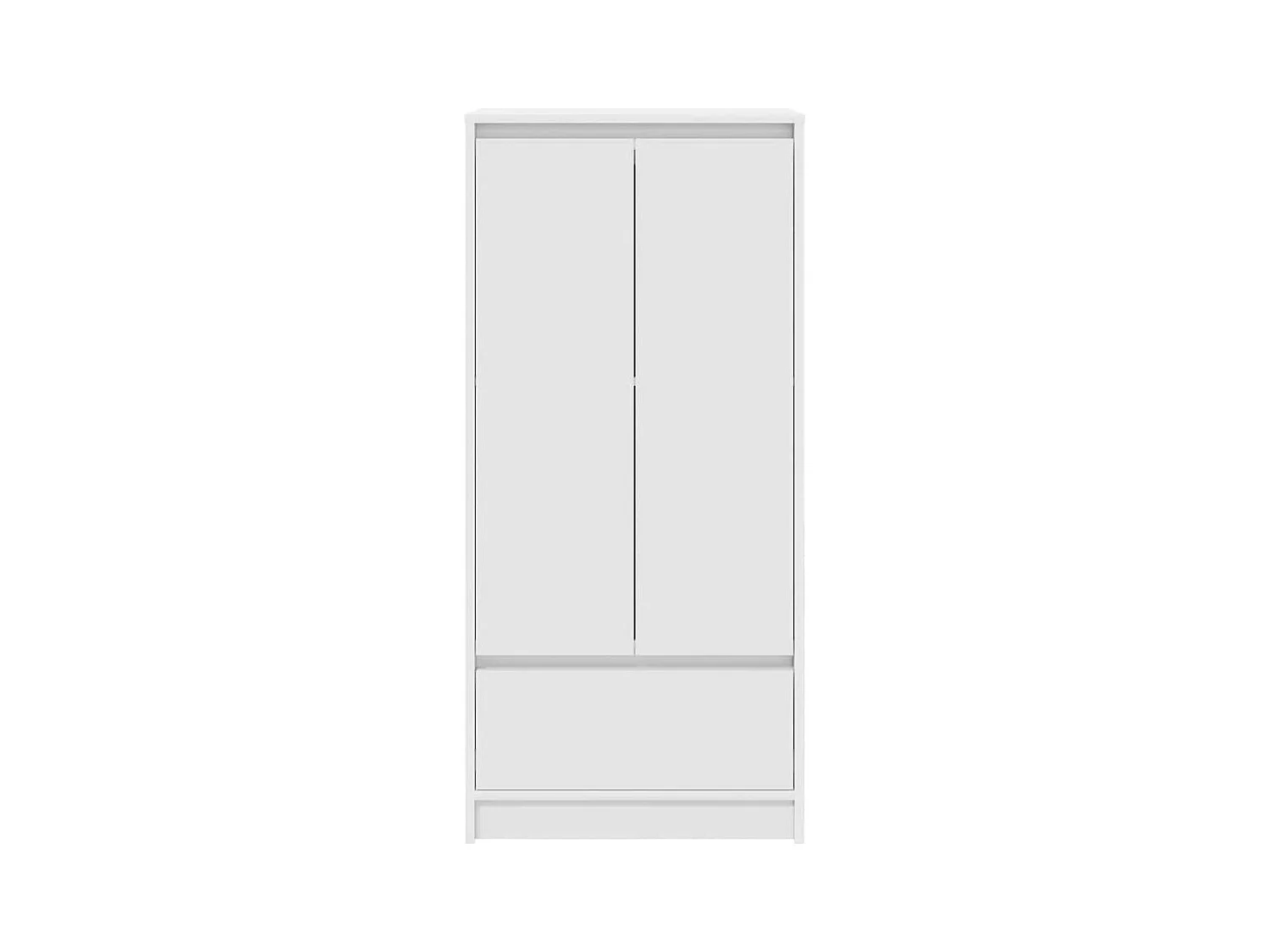 Armoire avec tiroir blanc 55,5x34x119,5 cm bois d'ingénierie