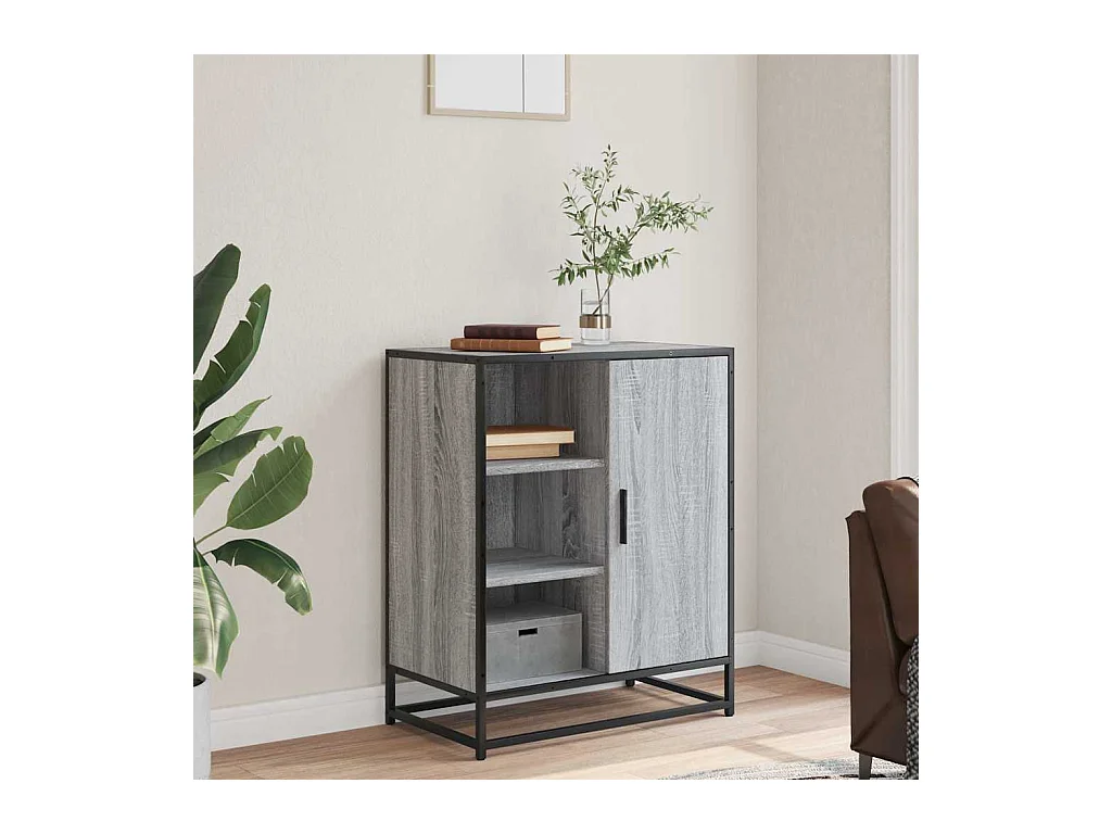 Buffet sonoma gris 62x35x76 cm bois d'ingénierie