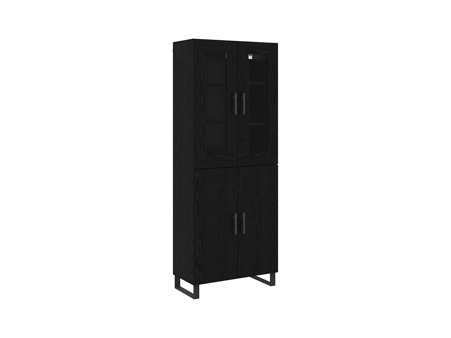 Haut Armoire Chêne noir 69,5 x 34 x 90 cm Bois d'ingénierie