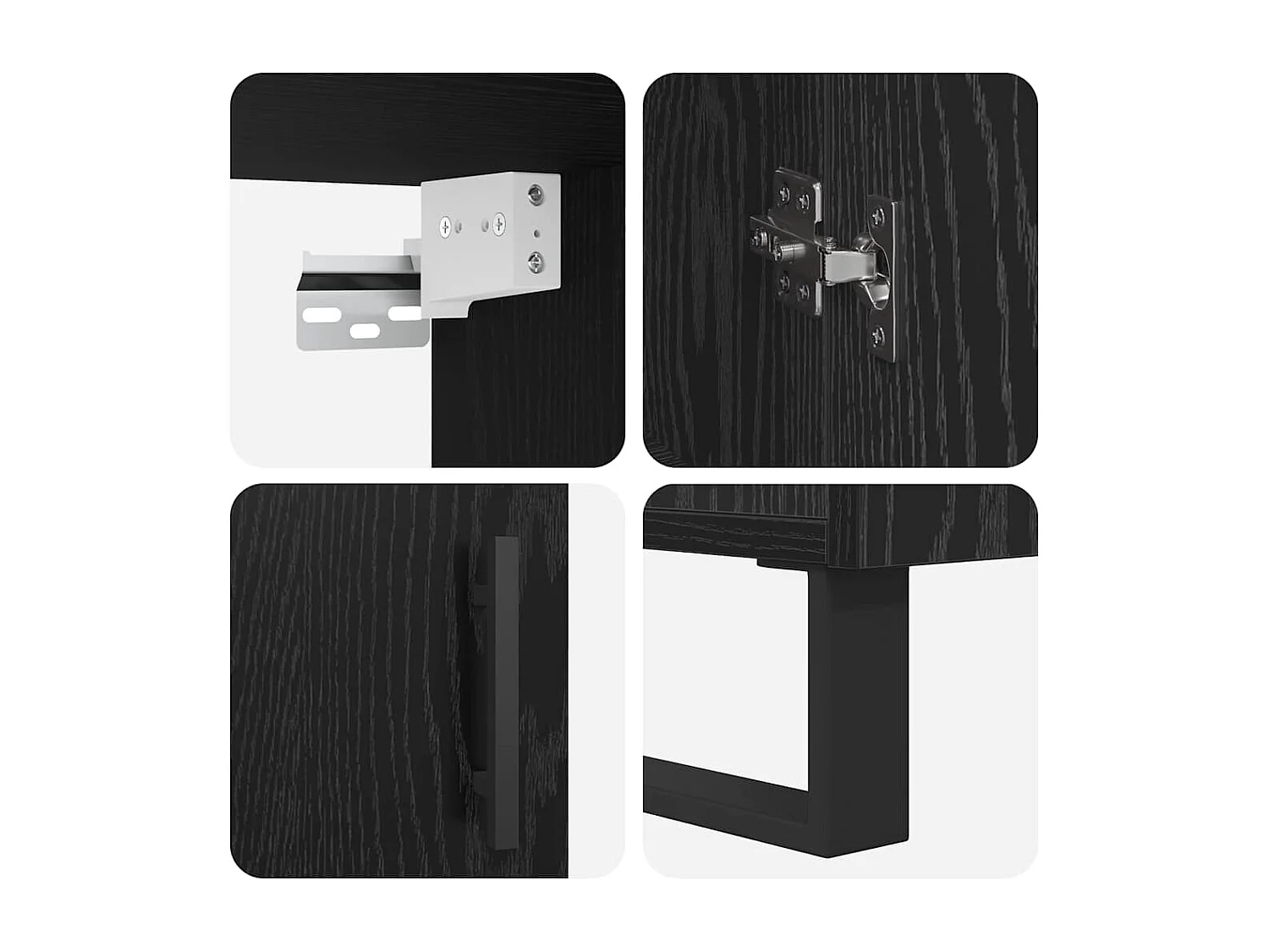 Haut Armoire Chêne noir 69,5 x 34 x 90 cm Bois d'ingénierie