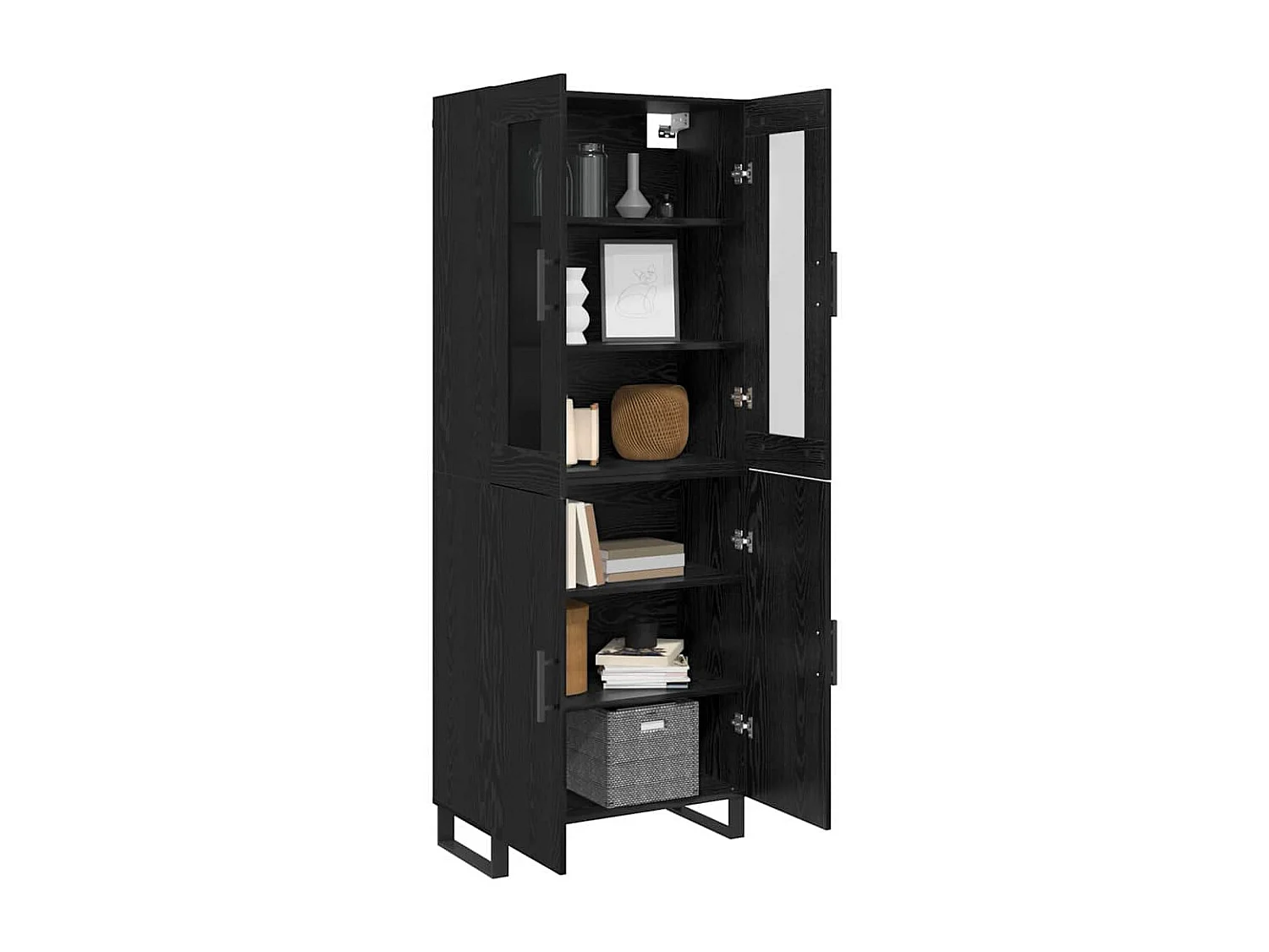 Haut Armoire Chêne noir 69,5 x 34 x 90 cm Bois d'ingénierie
