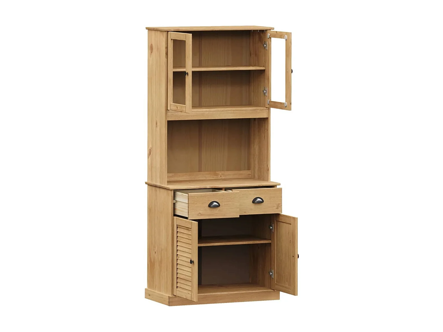 Buffet haut VIGO 78x40x175 cm bois massif de pin