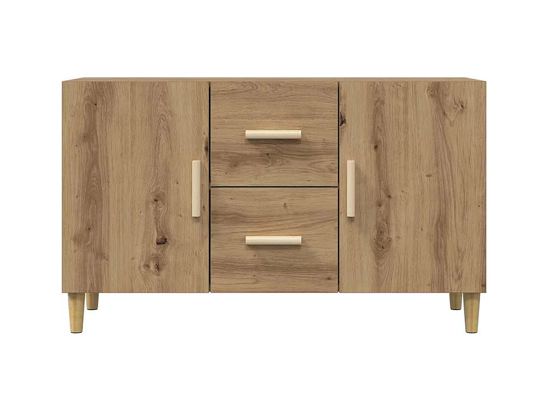 Buffet chêne artisanal 100x36x60 cm bois d'ingénierie