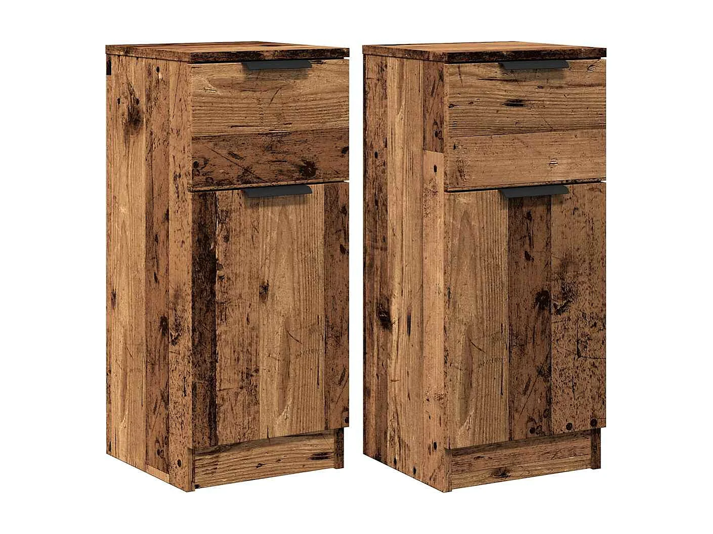 Sideboards 2 Stk. Altholz 30x30x70 cm Holzwerkstoff