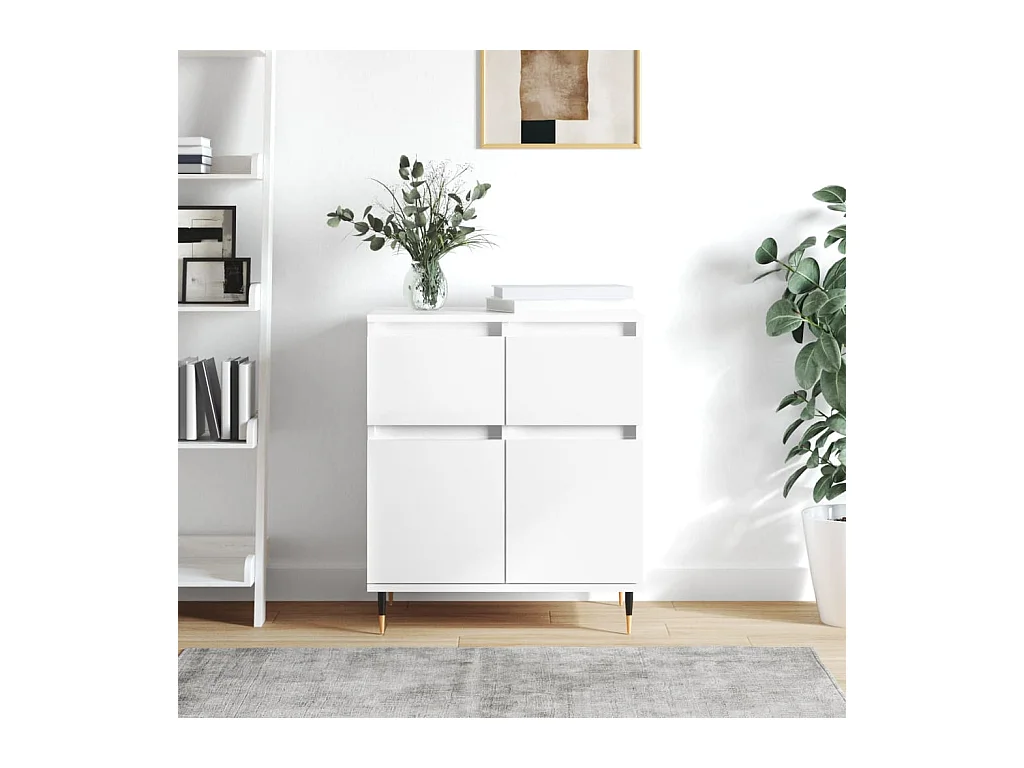 Buffet Blanc 60x35x70 cm Bois d'ingénierie