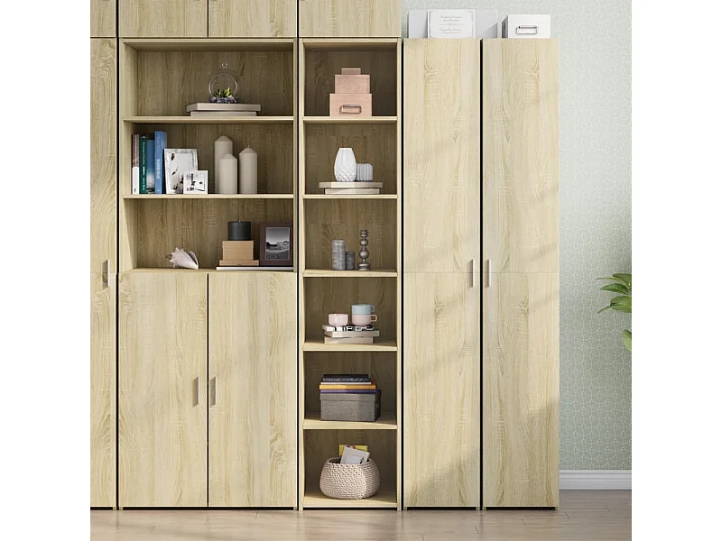 Hoog dressoir Sonoma eiken 40x41x185 cm bewerkt hout