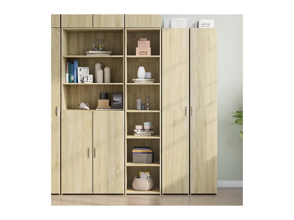 Buffet haut chêne sonoma 40x41x185 cm bois d'ingénierie