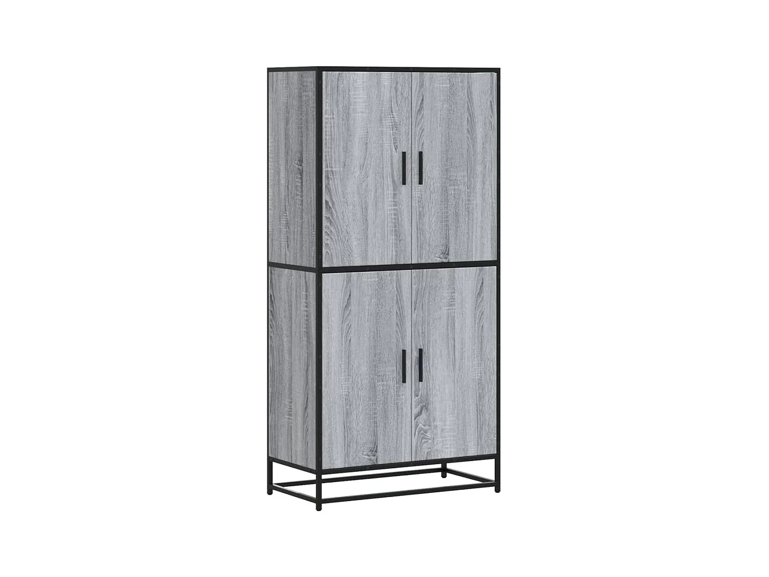 Buffet haut sonoma gris 68x35x139 cm bois d'ingénierie