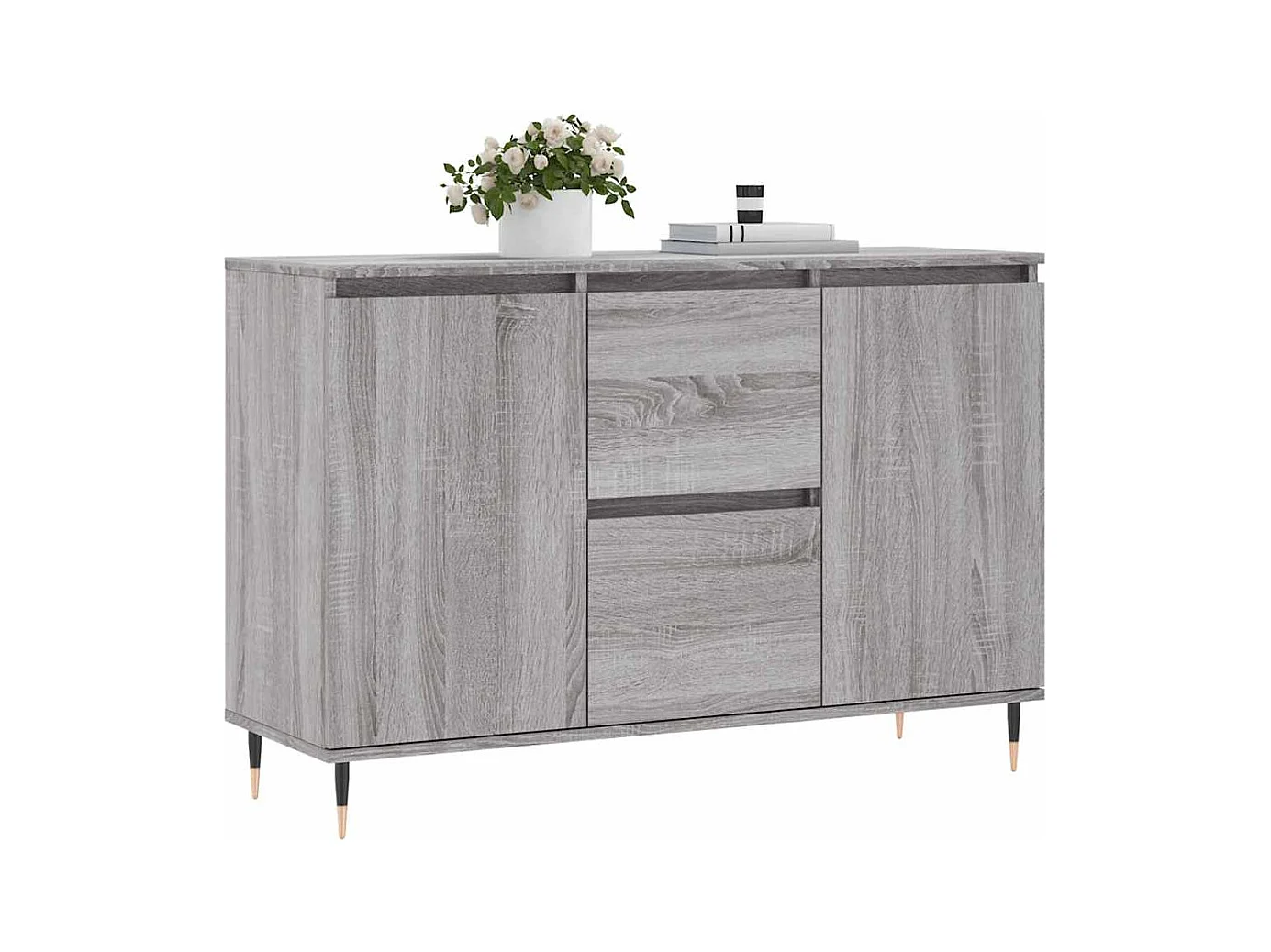 Buffet sonoma gris 104x35x70 cm bois d'ingénierie