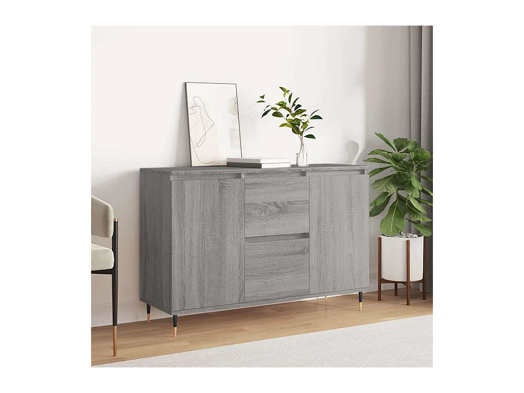 Buffet sonoma gris 104x35x70 cm bois d'ingénierie