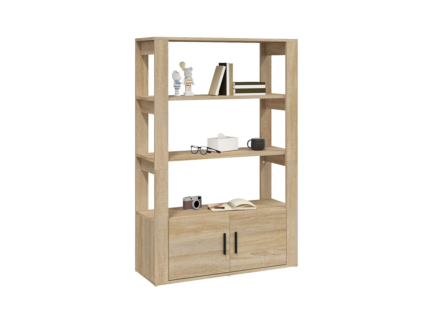 Buffet Chêne sonoma 80x30x119,5 cm Bois d'ingénierie