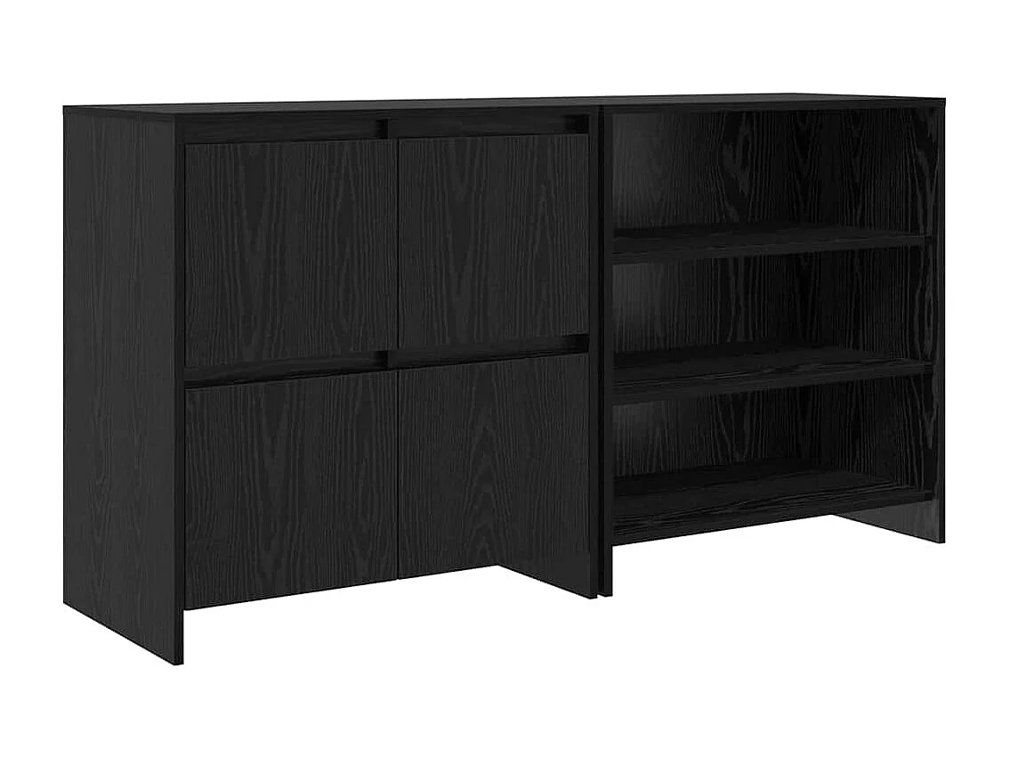 Buffet 2 pcs Chêne noir 70 x 41 x 75 cm Bois d'ingénierie