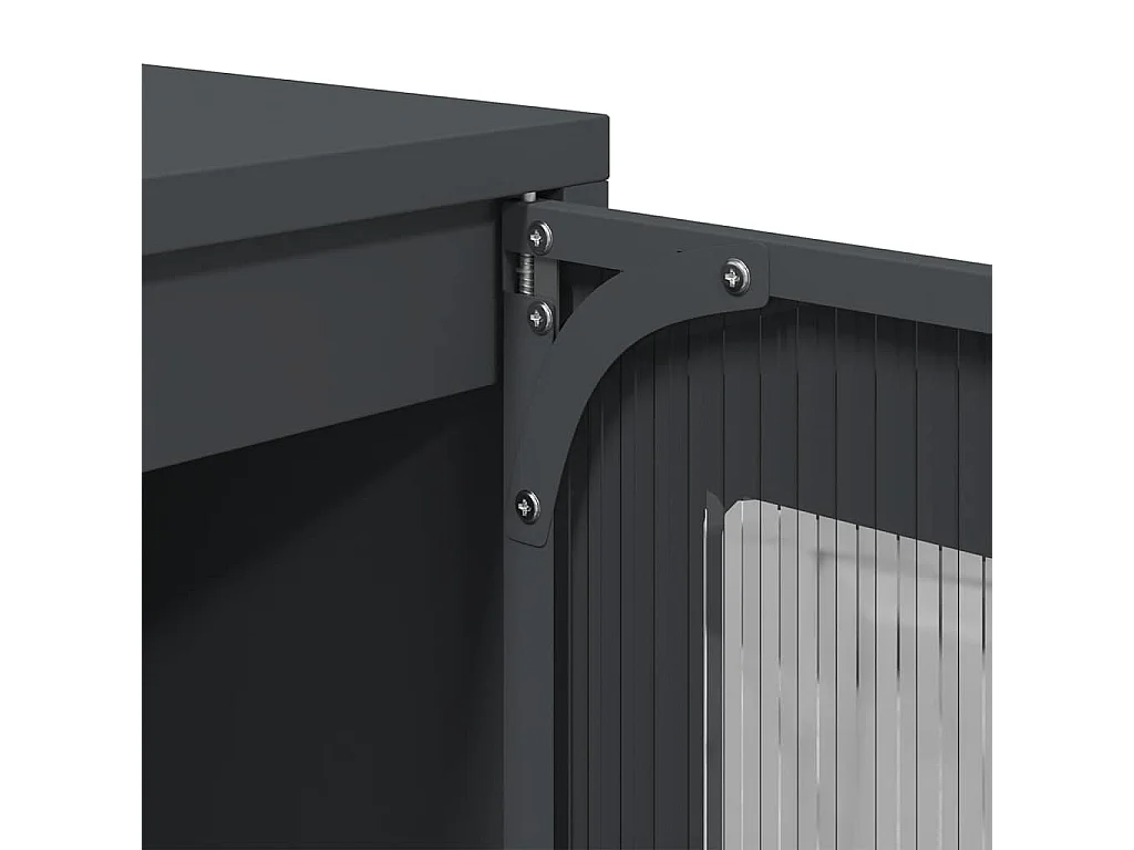 Buffet haut anthracite 68x39x123 cm acier