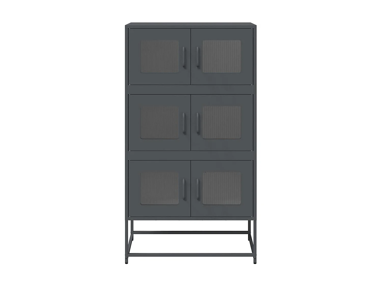 Buffet haut anthracite 68x39x123 cm acier