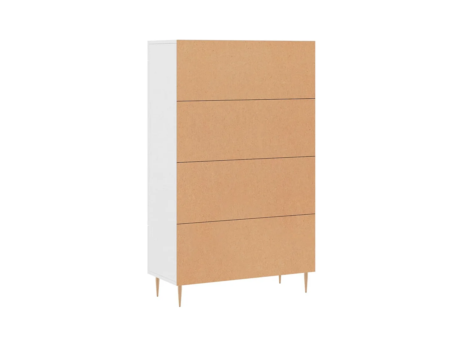 Buffet haut blanc 69,5x31x115 cm bois d'ingénierie