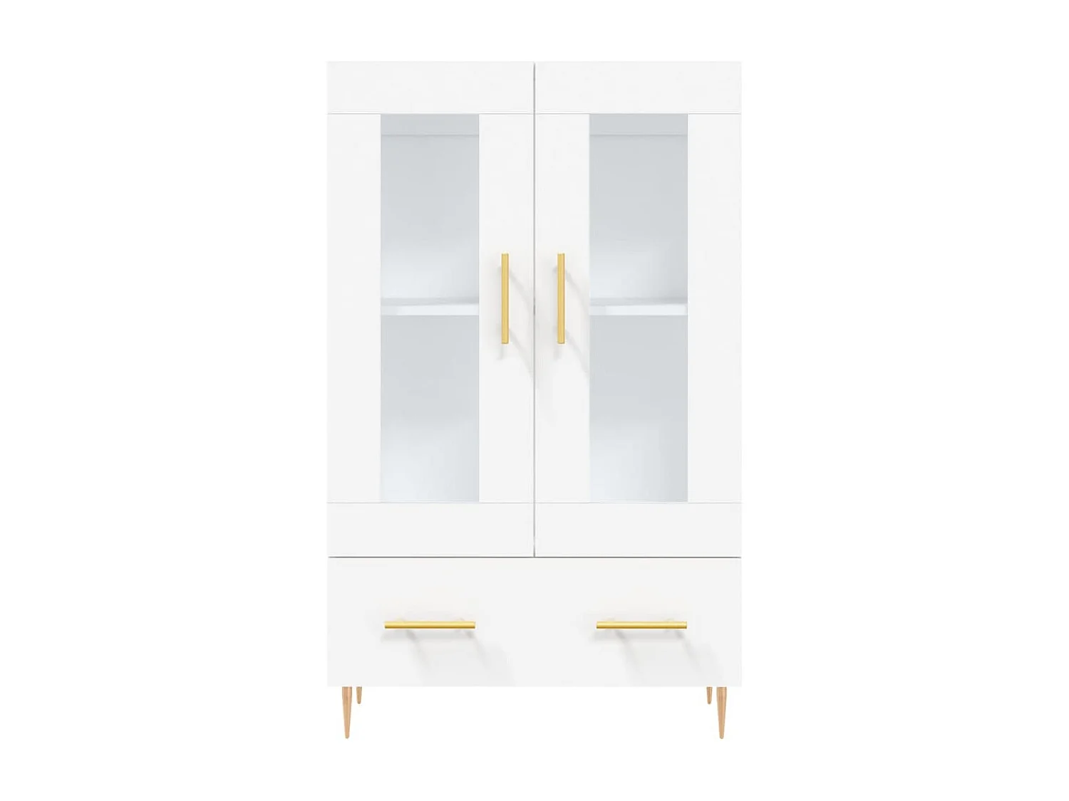 Buffet haut blanc 69,5x31x115 cm bois d'ingénierie