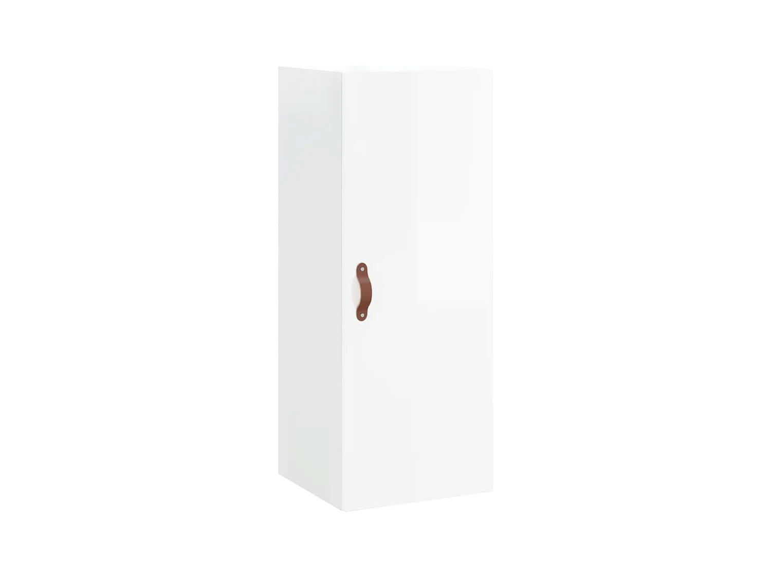 Hoog dressoir Glanzend wit 34,5x34x180 cm Technisch hout