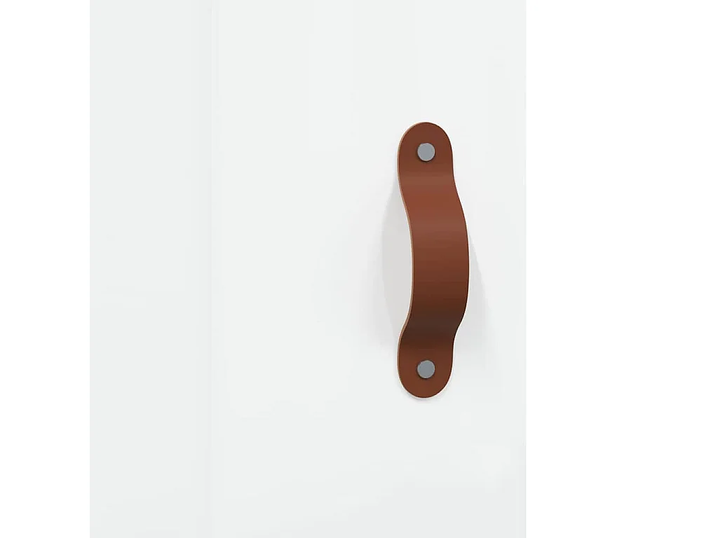 Hoog dressoir Glanzend wit 34,5x34x180 cm Technisch hout