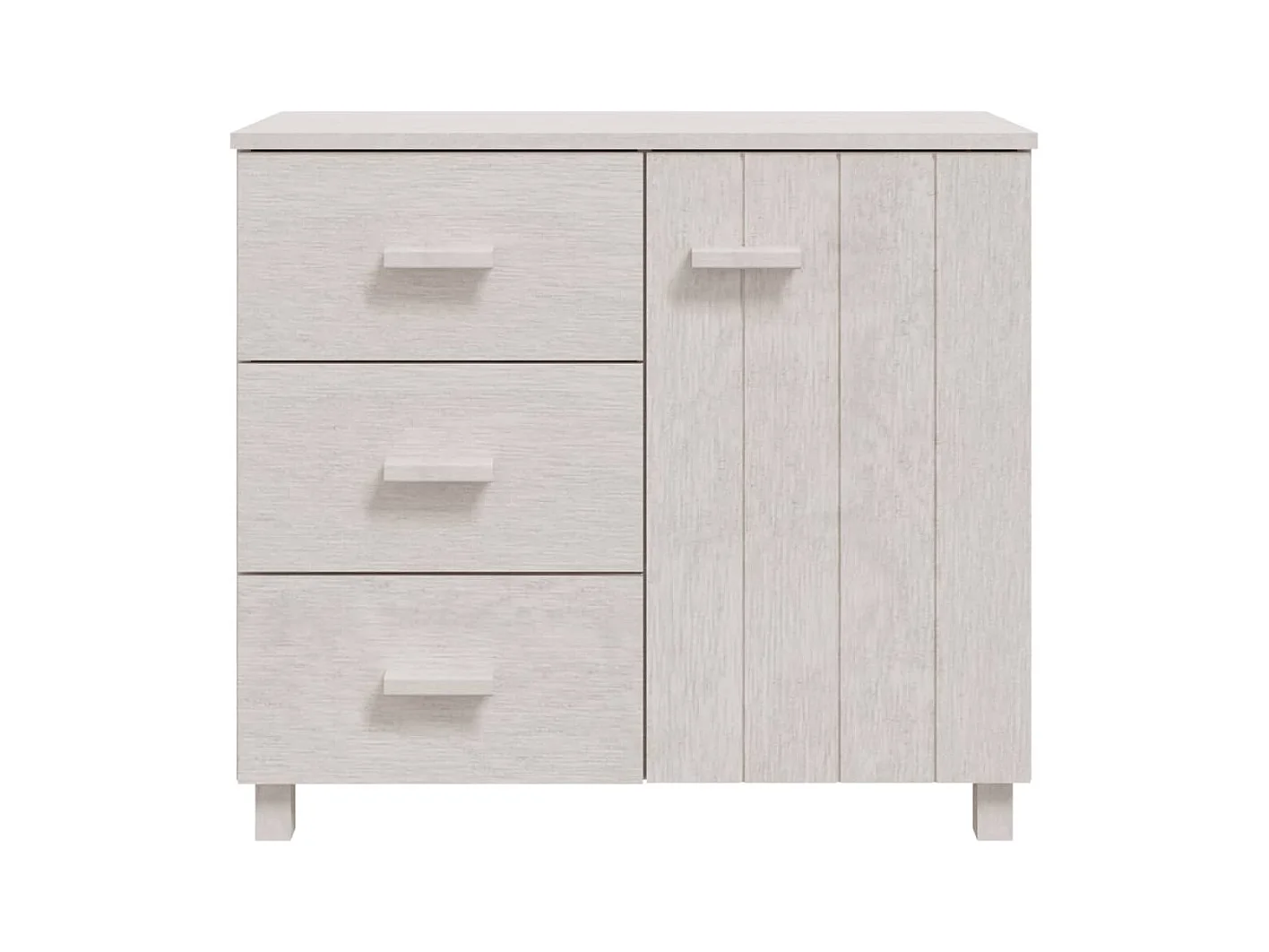Buffet HAMAR Blanc 90x40x80 cm Bois massif de pin
