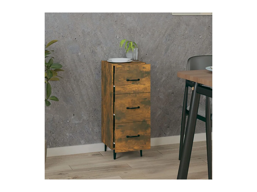 Gerookt Eiken Dressoir 34,5x34x90 cm Engineered Wood