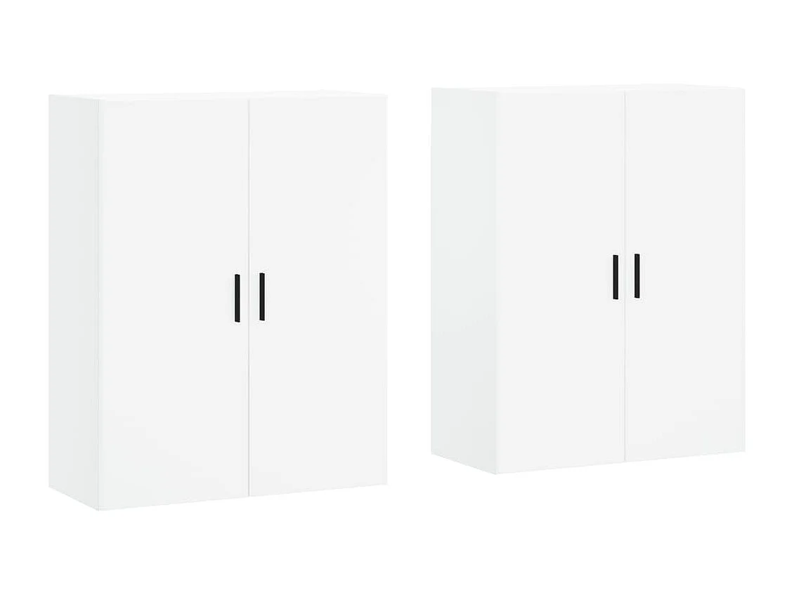 Armoires murales 2 pcs blanc 69,5x34x90 cm